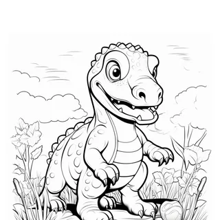 Ukážka kategórie omaľovánok dinosaury